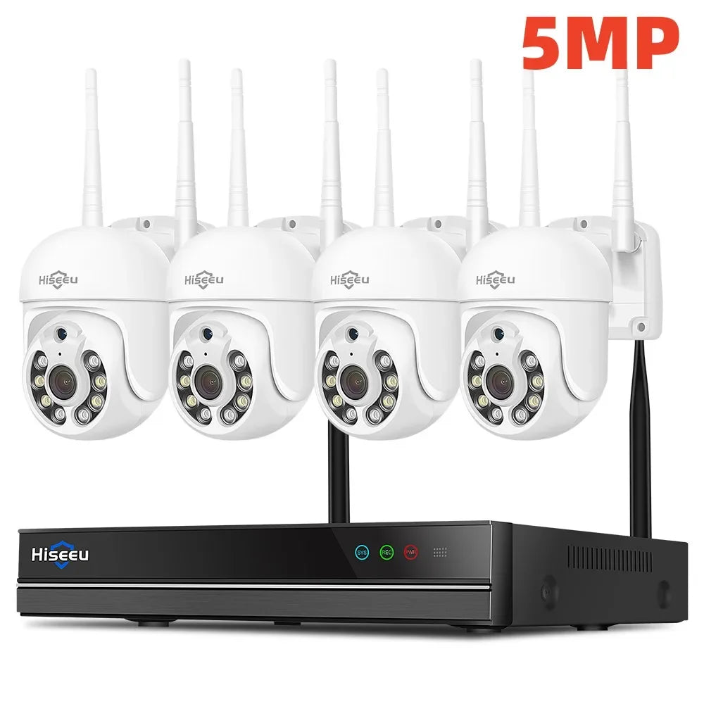 Système De Caméras De Surveillance WiFi PTZ 4 Caméras