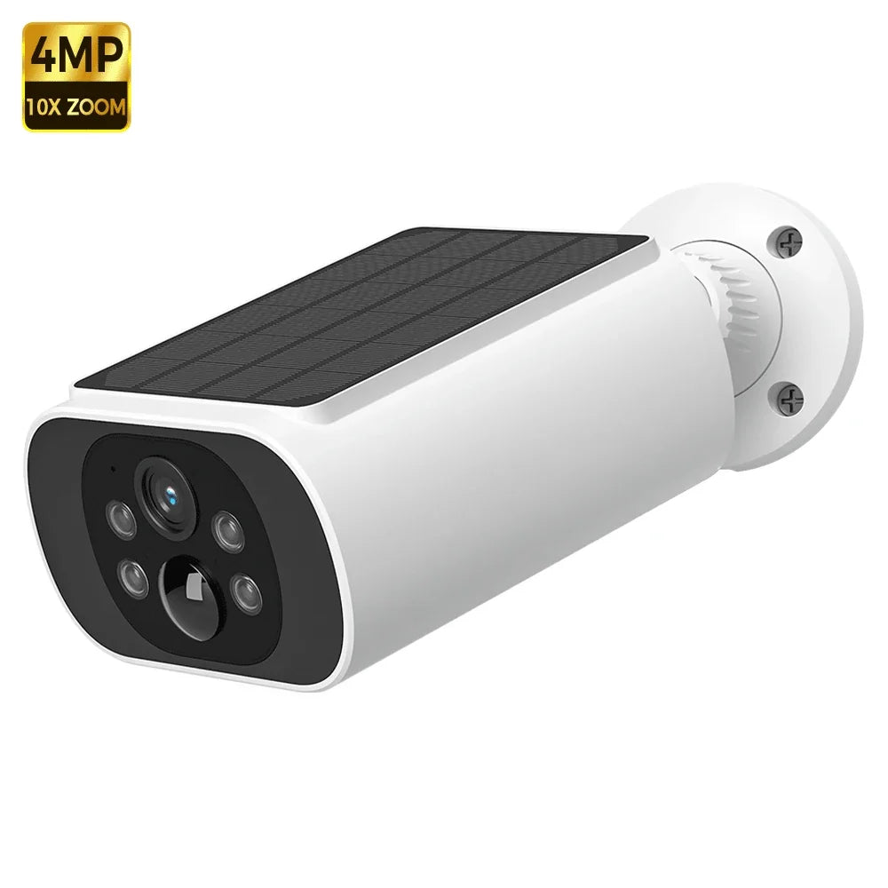 Caméra Solaire Extérieure Wi-Fi 4MP avec Vision Nocturne
