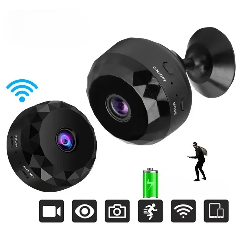 Mini Caméra De Sécurité Wi-Fi Grand Angle 1080P